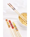 Bambu Chopstick Çubuk Yemek Çubuğu Yıkanabilir Tekrar Kullanılabilir (3 Çift- 6 Adet )