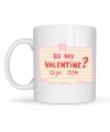 Be My Valentine Porselen Kupa – Model 8 Sevgiliye Özel Romantik Tasarım