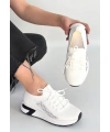 Belan Beyaz Triko Bağcıklı Spor Ayakkabı