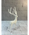 Beyaz Dekoratif Geyik Figürü Şık Ev Aksesuarı