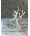 Beyaz Geyik Biblo 23 cm Dekoratif Modern Tasarım