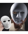 Beyaz Renk Boyanabilir Anonim Tam Yüz Cosplay Maske 24x18 cm