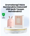Beyaz Renk Ultrasonik Hava Nemlendirici ve Aromaterapi Difüzörü