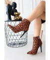 Blan Zebra Saten Topuklu Bot