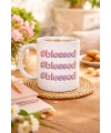 #Blessed Yazılı Porselen Kupa Model 34 – Motivasyonlu Kahve Kupası - Günlük Kullanım & Hediye