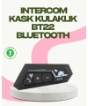 Bluetooth 5.0 EDR Kask Kulaklık Yüksek Ses Kalitesi ve Gürültü Önleme