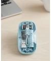 Bluetooth 5.2 ve 2.4G USB Kablosuz Mouse Pilli Mavi Tasarım