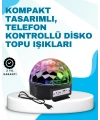 Bluetooth Bağlantılı Renkli Masaüstü Disko Topu Işık Gösterisi