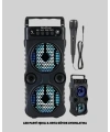 Bluetooth Bağlantılı Taşınabilir Hoparlör – LED Işıklı, FM Radyolu, Mikrofon Girişli