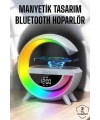 Bluetooth Hoparlör Dijital Göstergeli Wireless Şarj RGB Işıklı