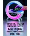 Bluetooth Hoparlör Dijital Göstergeli Wireless Şarj RGB Işıklı