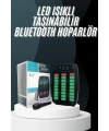 Bluetooth Hoparlör Taşınabilir Şarjlı Işıklı Büyük Boy Yüksek Ses Kaliteli