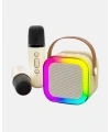 Bluetooth Karaoke Hoparlör Renkli LED Işıklı ve Type-C Şarjlı