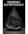 Bluetooth Kulaklık Dijital Şarj Göstergeli Powerbankli Bass Özellikli Kablosuz Kulakiçi 5.1 Mikrofonlu