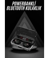 Bluetooth Kulaklık Dijital Şarj Göstergeli Powerbankli Bass Özellikli Kablosuz Kulakiçi 5.1 Mikrofonlu