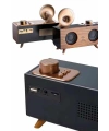 Bluetooth Nostalji Speaker Radyo Gramofon Ahşap Renk Vintage