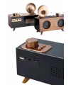 Bluetooth Nostalji Speaker Radyo Gramofon Ahşap Renk Vintage