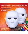Boyanabilir Surat Model Maske – Lastikli | Kendin Tasarla