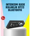 BT22 Motosiklet Kask İçi Bluetooth Kulaklık İnterkom Destekli