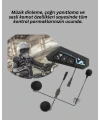 BT22 Motosiklet Kask İçi Bluetooth Kulaklık İnterkom Destekli