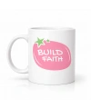 Build Faith UMUDUNU İNŞA ET Yazılı Porselen Kupa MODEL 151 – Motivasyon Temalı, Kahve & Çay Kupası – Hediye Seçeneği