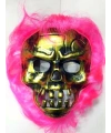 Cadılar Bayramı Pembe Saçlı Maske