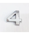 Cemax 4 Rakamı 3,75 cm Krom Yapışkanlı