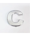 Cemax C Harfi  3,75 cm Krom Yapışkanlı