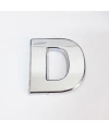 Cemax D Harfi  3,75 cm Krom Yapışkanlı