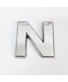Cemax N Harfi  3,75 cm Krom Yapışkanlı