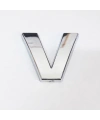 Cemax V Harfi  3,75 cm Krom Yapışkanlı