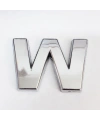 Cemax W Harfi  3,75 cm Krom Yapışkanlı