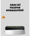 Çevirmeli Araç İçi Park Numaratörü – Alüminyum Gri, Kolay Montaj ve Net Görünüm