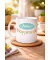 Choose Happiness MUTLULUĞU SEÇ Yazılı Porselen Kupa MODEL 156 – Motivasyon Kupası – Renkli Tasarım – Kahve & Çay Kupası – Mutluluk Temalı Hediye