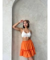 Çingene keten etek turuncu s24808