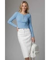 Çıtçıt Detaylı Bluz Mavi T4343