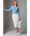 Çıtçıt Detaylı Bluz Mavi T4343
