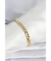 CM 14K Gold Renk Ezme Kalın Zincir Model Kadın Bileklik