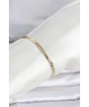 CM 14K Gold Renk Lazerli Yassı Zincir Model Kadın Bileklik
