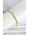 CM 14K Gold Renk Yassı Zincir Model Kadın Bileklik
