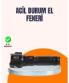 Çok Fonksiyonlu Acil Durum Feneri Yan Işıklı Çekiçli