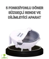 Çok Fonksiyonlu Döner Rende Süzgeç Hazneli Ergonomik Sebze Doğrayıcı