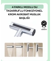 Çok Fonksiyonlu Musluk Başlığı | 4 Su Modu | Geniş Uyumlu Adaptör Seti | Mutfak ve Banyo Uyumlu
