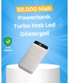 Çoklu Cihaz Uyumlu LED Ekranlı 50000 mAh Powerbank
