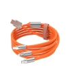 Çoklu Şarj Kablosu USB Type-C İOS Uyumlu 120W Hızlı Şarj Kablosu