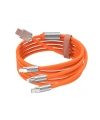Çoklu Şarj Kablosu USB Type-C İOS Uyumlu 120W Hızlı Şarj Kablosu