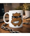 Cool Ayıcık Tasarımlı Porselen Kupa MODEL 84 – Eğlenceli, Karizmatik ve Dikkat Çekici Kahve Kupası