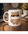 Cool Hamster Tasarımlı Porselen Kupa MODEL 81 – Eğlenceli, Karizmatik ve Enerji Dolu Kahve Kupası