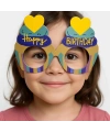 Cupcake Temalı Doğum Günü Renkli Karton Happy Birthday Gözlüğü 6 Adet
