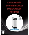 Damacana Üstü Akıllı Su Pompası | 3 Damacana Kullanım | 4W Güç | Micro USB Şarjlı | Katlanabilir & Taşınabilir